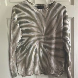 Design History Cotton Blend Tie Dyed Long Sleeve Sweater